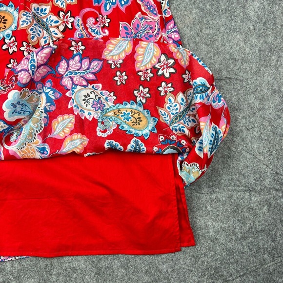 Talbots Red Sleeveless Sundress with Square Neck - Picture 7 of 13